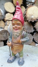 *** Alter Gartenzwerg *** der Gärtner mit Korb 38 cm Hoch  Heissner Ton