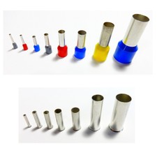 Aderendhülsen isoliert & unisoliert 0,50- 50 mm² Kabelhülsen Endhülsen 10-1000ST