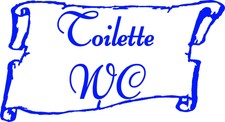 Wandaufkleber-Türaufkleber- Toilette WC im Rahmen 30cm x 15cm div. Farben-1010