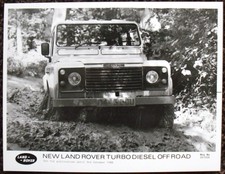 NEU Land Rover Turbo Parkas Off Road Presse Foto Schwarzweiß 9 Okt 1986