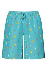 Ulla Popken Damen große Größen Bermuda  Vogelmuster  Elastikbund  Taschen 792360