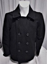 Surplus Herren Pea Coat Gr. S, dunkelblau, Wintermantel, 70% Wolle, 30% Viskose