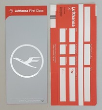 Lufthansa Einsteigekarte / Boarding Pass / Tickethülle / Holder First Class !