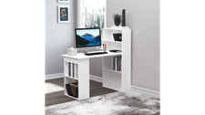 Homcom 120 cm Moderner Computer Schreibtisch Bücherregal Schreibtisch Arbeitsplatz 6 Regale