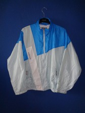VINTAGE 80s HEAD SPORTSWEAR TRACK JACKET Sz. LARGE/XLARGE BLUE WHITE SPELLOUT