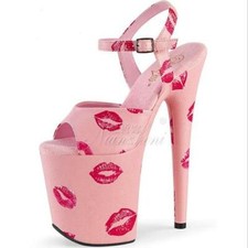 Mode DAMEN Peep Toe Riemchen Sandalen Pumps High Heels Plateau Bar Schuhe