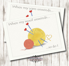 Stricken/häkel Print 'als meine Garn/Wolle Treviso So Do I "Knitters Craft Liebe