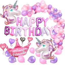 102 teilig Ballon Arch Kit Girlande Geburtstag Hochzeit Baby Shower Party Einhorn rosa