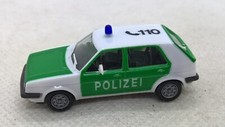 Herpa 4063 Volkswagen VW Golf 2 4-türig Polizei weiß minzgrün Dachdruck 110 (30)