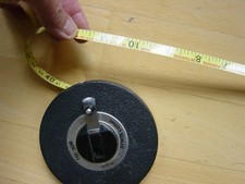 Antik Massband Irwin Comet 100/30m Metall Band Kunstleder Automatischer Einzug 