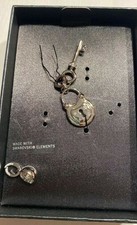 Kettenanhänger "Schlüssel + schloss" mit Swarovski Element