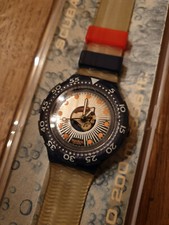 Swatch Originals Scuba Silver Trace SDN107 1993 in Box + Zertifikat Batterie neu