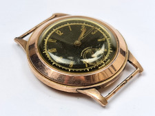 Antike 9 Karat GOLD Herrenarmbanduhr TREBEX – defekt zur Reparatur