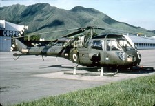 660 Sqn, Scout AH.1, XP887 'C' bei Sek Kong, Hongkong, c1986 - Kodachrome Slide