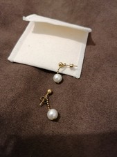 Purelei Ohrringe Hänger Perle Weiß Gold