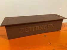 Zeitungsrolle, Zeitungsbox aus Metall gebraucht Länge ca. 40 cm 