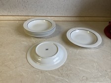 Thomas Porzelan.  SUPPEN / TELLER Weiß Neuwertig. 6 stück