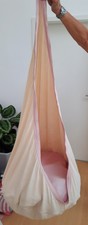 Hängehöhle Pink Papaya "Doodle" weiß mit rosa Schaukelsack Hängesessel