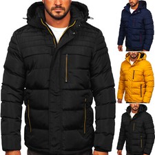 Steppjacke Jacke Winterjacke Sportjacke Kapuze Classic Herren Mix BOLF Unifarben