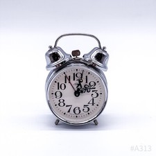 Vintage PRIM Wecker, Tischwecker, Doppelgockenwecker Czechoslovakia | Silber