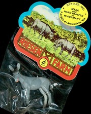 ESEL ZZ RIESEN FARM TIERFIGUR HANDBEMALT W. GERMANY 70er BEKANNTER HERSTELLER