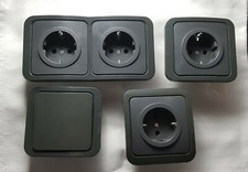 Steckdosen, Lichtschalter, Unterputz, Gebraucht , mit Gebrauchsspuren