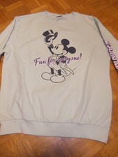 Disney Sweatshirt mintgrün mit Mickey Mouse und rosa Schrift in Gr.14/XL NEU