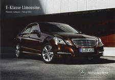 Mercedes E-Klasse Preisliste 2011 1.2.11 D price list prijslijst prisliste