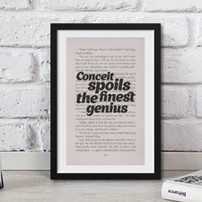 Gerahmt wenig Frauen Buch Seite Kunst Dünkel Beute feinste Genius Print