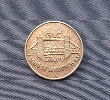 Selten 1983 GLC Gillette London Marathon Metall Pin Abzeichen