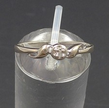 Größe 57 Goldring 333 GOLD 8 Karat bague Weißgold oro Diamant whitegold G2906/22