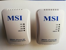 MSI Mega ePower 85 Powerline Ethernet Bridge, 2 Stück