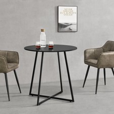 Küchentisch Esstisch Tisch Esszimmertisch Rundtisch Bürotisch 78x80cm Schwarz