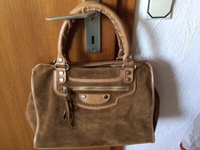 Wildleder Damen Hand Tasche Peter Hahn hellbraun Täschchen 