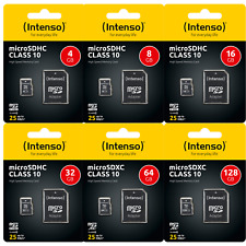 Intenso Micro SD Speicher Karte Class 10 MicroSDHC 4GB 8GB 16GB 32GB 64GB 128GB