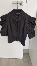 Only Damen  Blazer kurzer schwarzer Blazer mit Puffärmeln Gr. 36 Gr. S