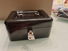 Geldkassette klein mini Schlüsselkassette Sparbüchse Kasse  Sparkassette Schwarz