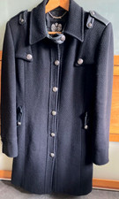 faith connexion Gothic Mantel /Longjacket Gr. 36 / S schwarz NP 1600 Wolle Leder