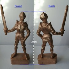 Vintage Messing Mittelalter Ritter in Rüstung schwere Höhe 8ins = 20cm