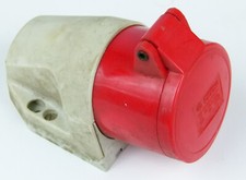 CEE Drehstrom Wanddose CEEtyp 16A 380 / 400V 5 polig Aufbau Steckdose Rot