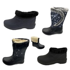 Damenschuhe Gummistiefel Boots Winterstiefel Wasserdicht Gefüttert Neu Gr.36-42