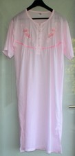 NEU Damen kurzarm Nachthemd Nachtkleid Knopfleiste am Hals Gr. 2XL  