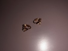 Ohringe Gold mit Strass zum clippen 1 paar 