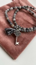 Naturstein Armband DAMEN HERREN mit Schlüssel ? Charm - Handmade