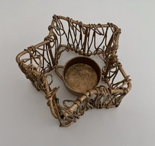 Kerzenständer Halter Teelichthalter Stern Weihnachten Deko goldfarbend