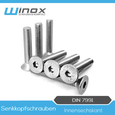 Senkkopfschrauben DIN 7991 M3 M4 M5 M6 M8 M10 M12 Edelstahl V2A Innensechskant