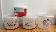 4 EIMER ★ mit Deckel lebensmittelecht ★ Kunststoff ★ TOP ZUSTAND ★ Kübel groß