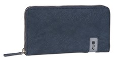 zwei M.Wallet MW2 Geldbörse Brieftasche Nubuk-Ink - Dunkelblau/ Mitternachtsblau