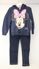Set  Mädchenjacke  Hoodie Minnie Mouse Blau & Jeans Gr. 104