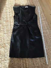 ZARA WOMAN NWT KLEID MINI ECHT SCHAFLEDER SCHWARZ GRÖSSE S